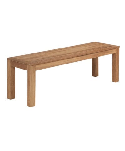 Saskatoon Teak Wood Backless Bench Natural