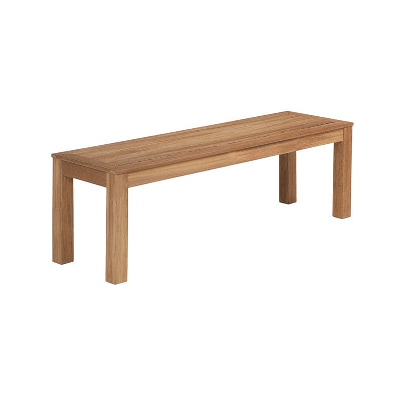 Saskatoon Teak Wood Backless Bench Natural