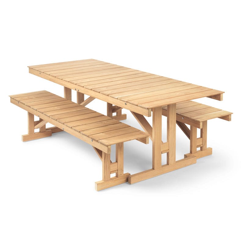 Kelowna Teak Wood Backless Bench with Cusion