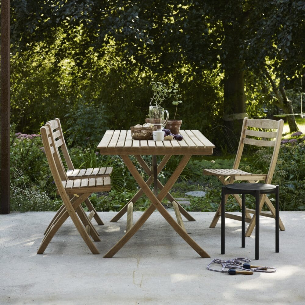 London Teak Folding Rectangle Dining Table