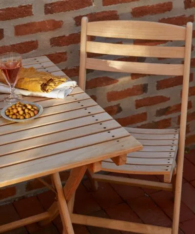 Victoria Teak Folding Square Dining Table