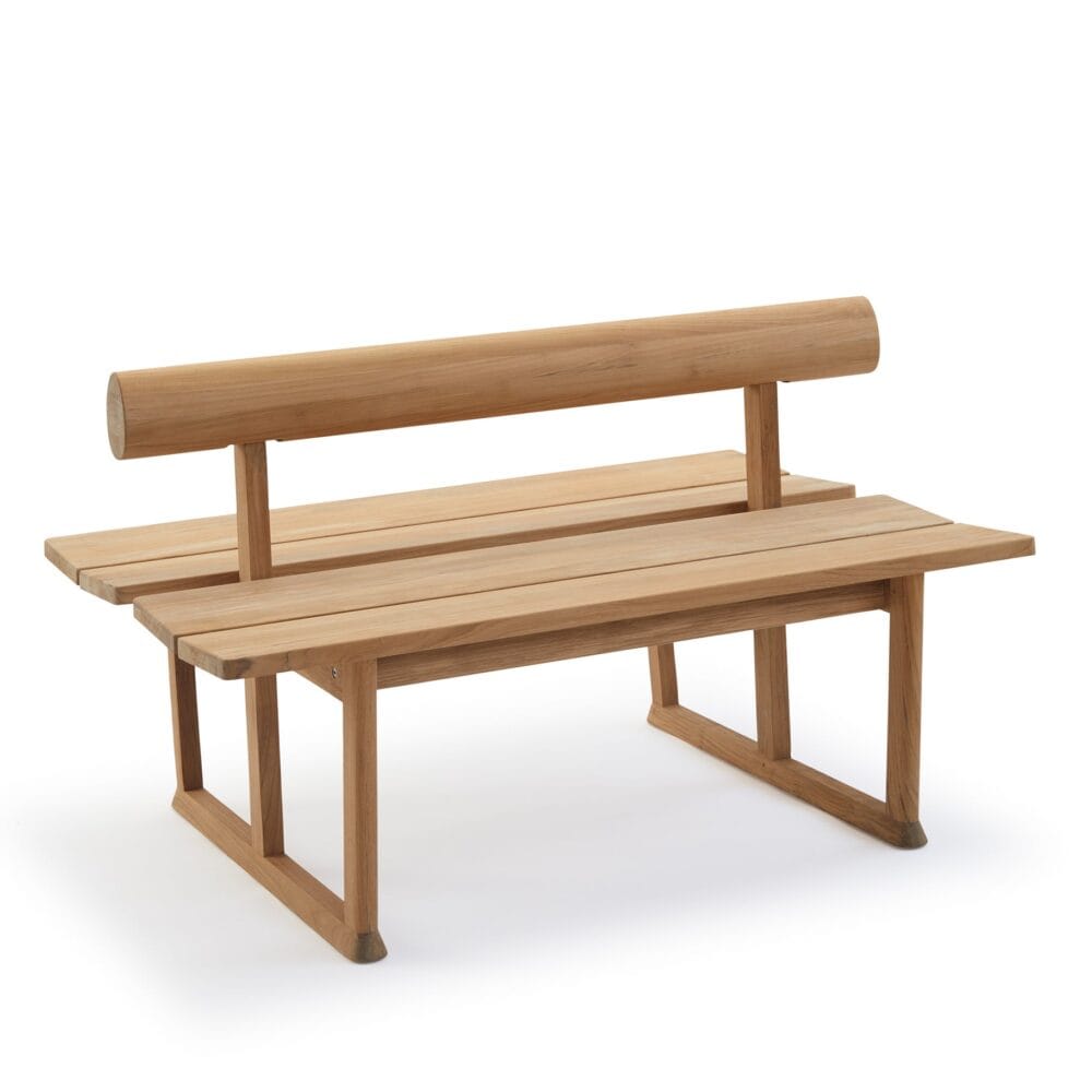 Kingston Teak Solid Outdoor Double Bench Natural