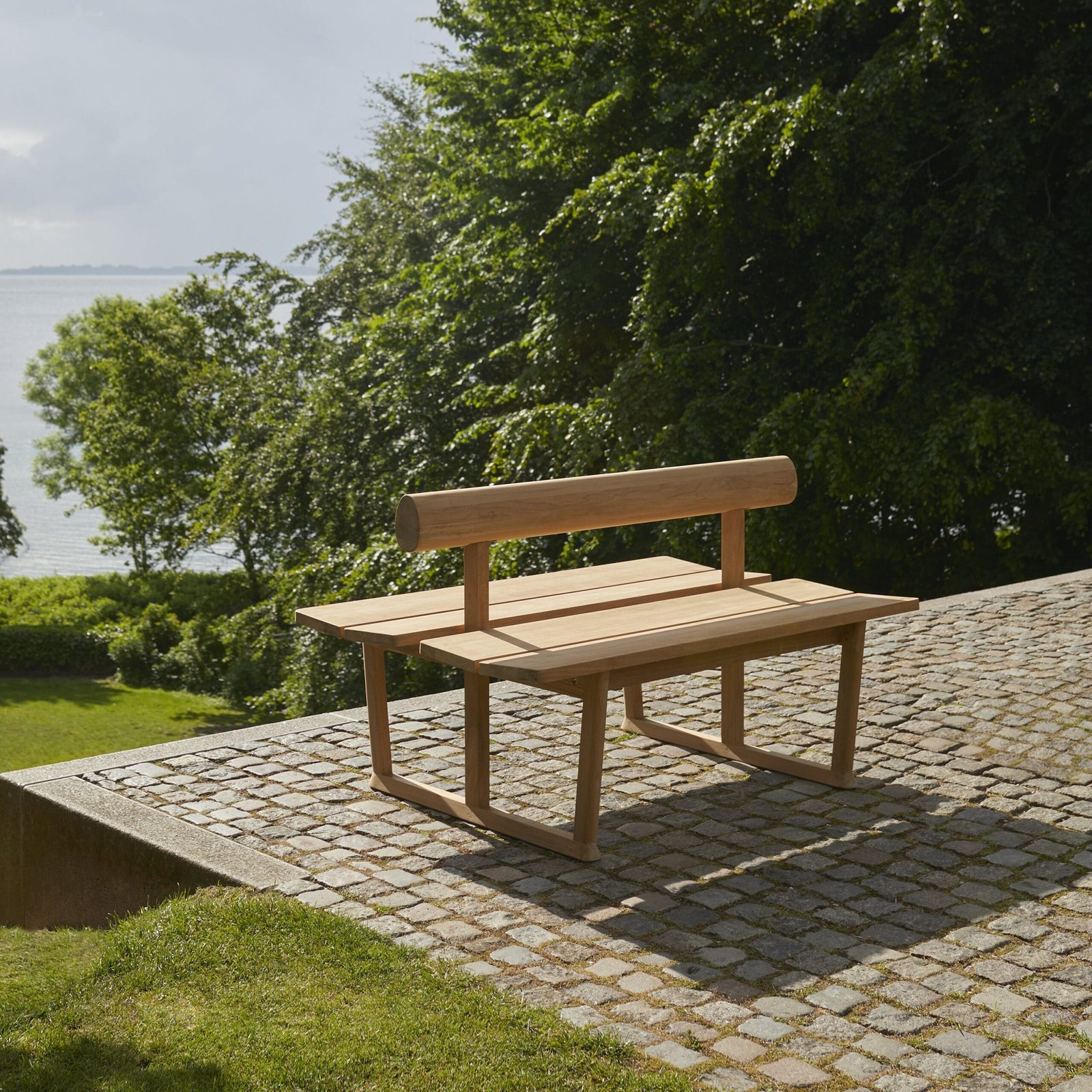 nania-naqx 2 Kingston Teak Solid Outdoor Double Bench Natural