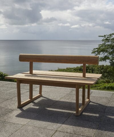 Kingston Teak Solid Outdoor Double Bench Natural