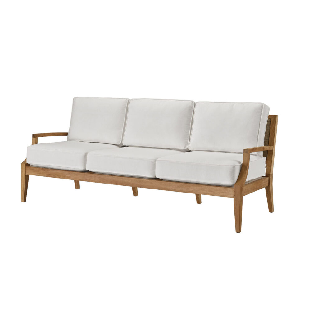 Grande Prairie Natural Teak Sofa 3 Seater With Cusion