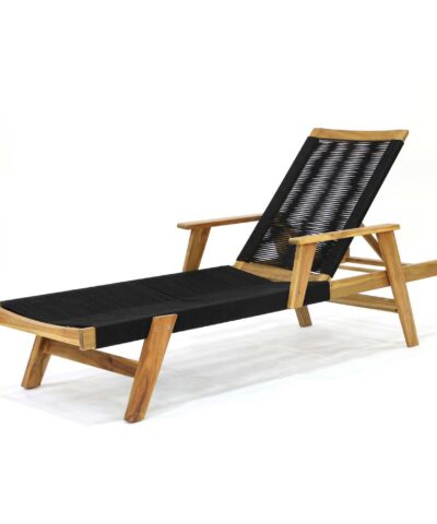 Welland Teak Outdoor Brown Chaise Lounge