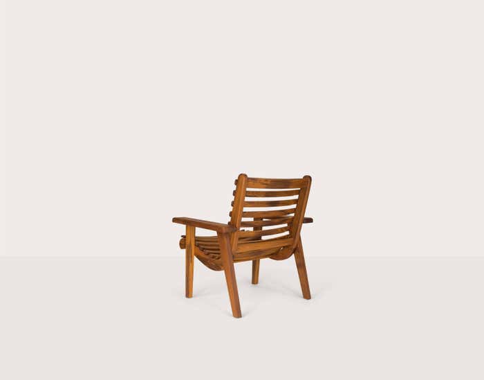 Catharines Modernist Teak Outdoor Armchair