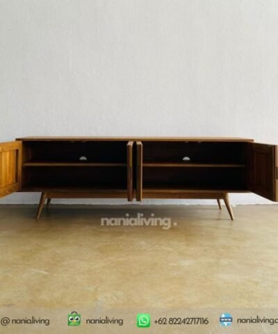 Teak Wood Minimalist Tv Sideboard Table