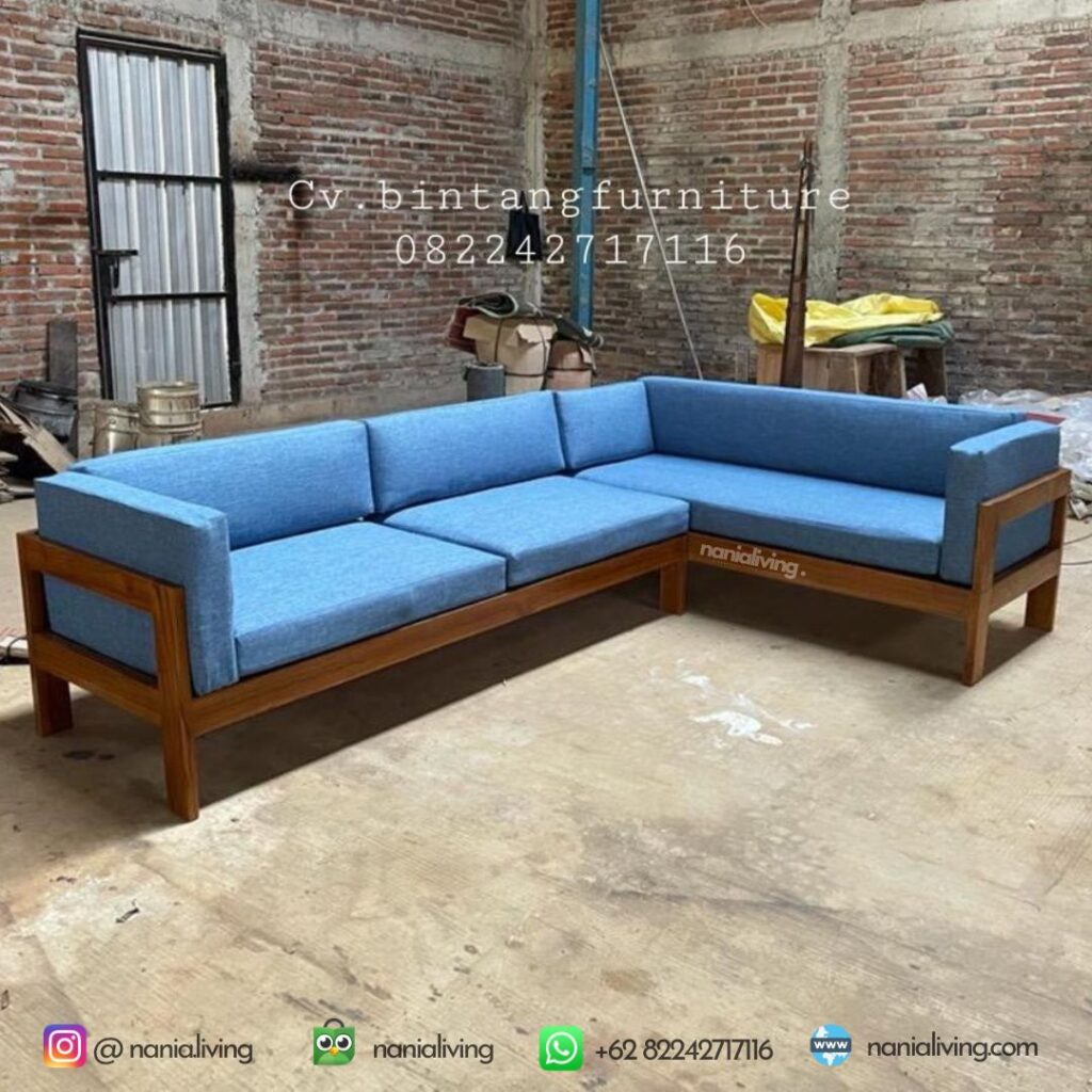 Minimalist Corner Sofa Teak L Sofa