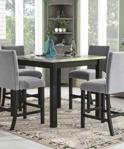 Teak Dining Table Set Marble Dining Table And Four Seating Chairs