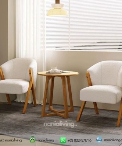 cv nania bintang utama Teak Wood Minimalist Tv Room Lounge Chair Set