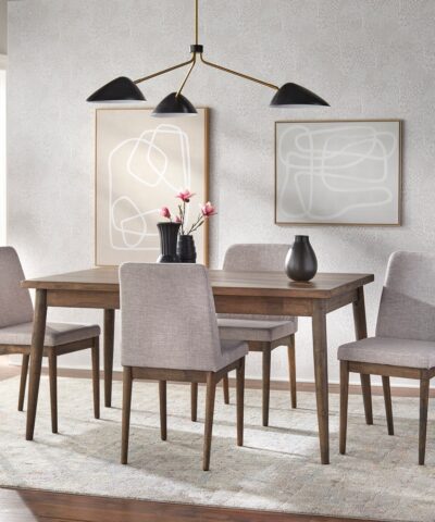 Elegant Minimalist Luxury Teak Dining Table Set With 4 Chairs