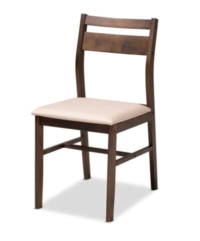 Brown Minimalist Teak Wood Dining Table Set With 4 Chairs