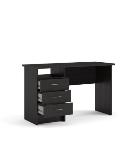 Minimalist Office Desk Black Color Black Work Desk