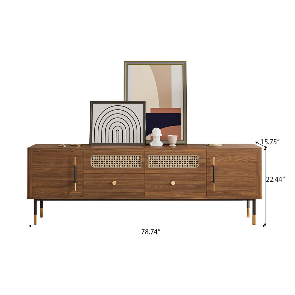 Modern Minimalist Teak Sideboard Brown Color