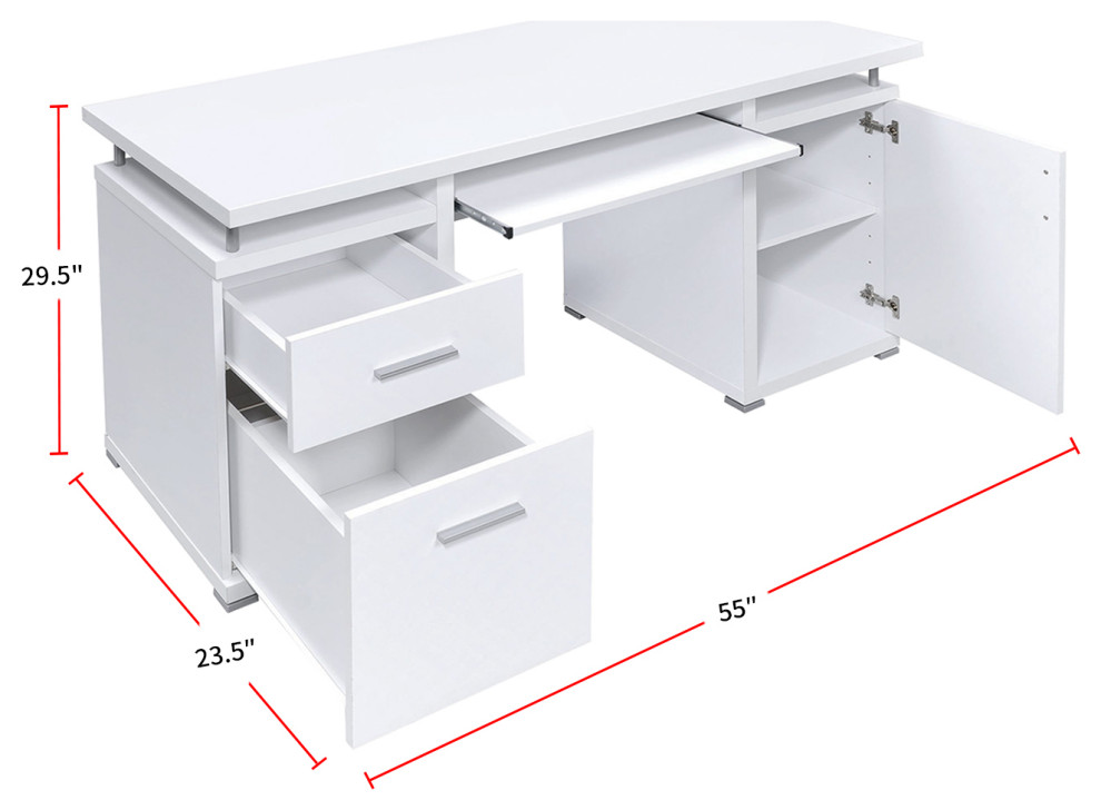 Minimalist Work Desk White Duco Paint Work Desk