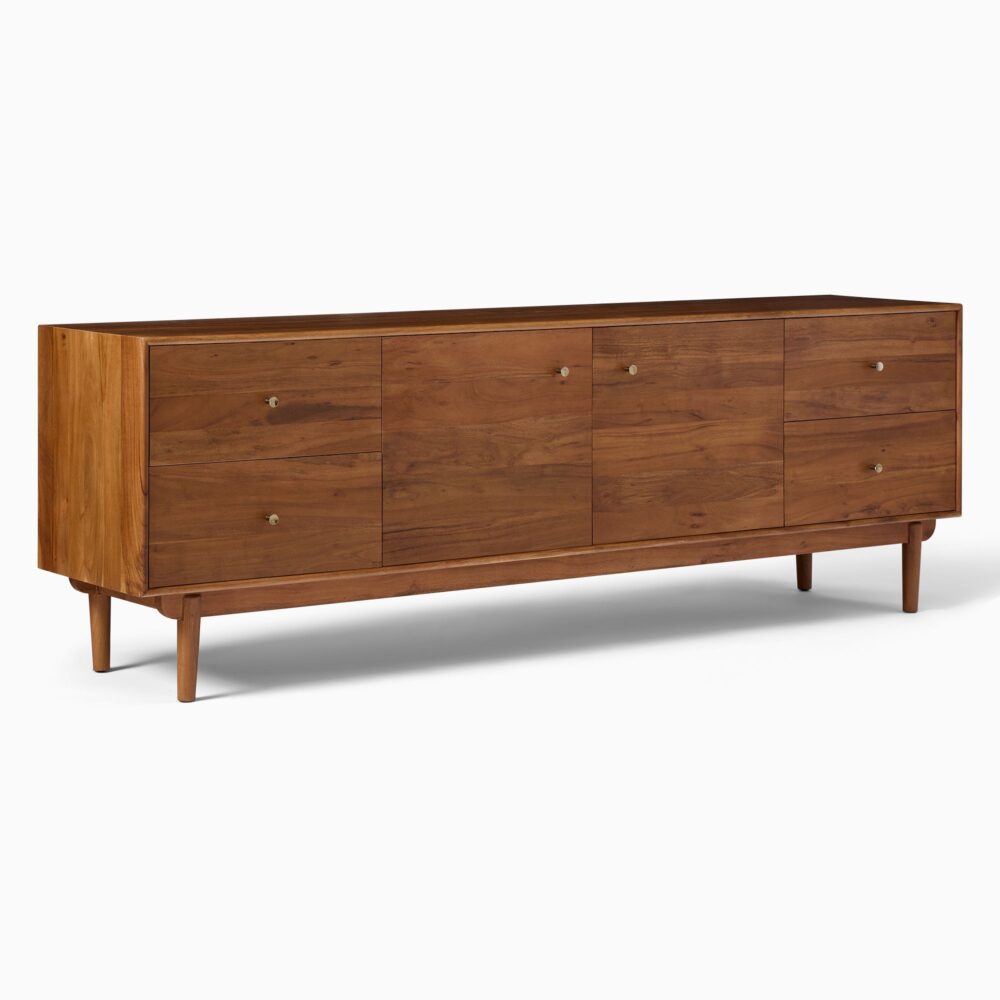 Modern Brown Minimalist Teak Sideboard Cheap