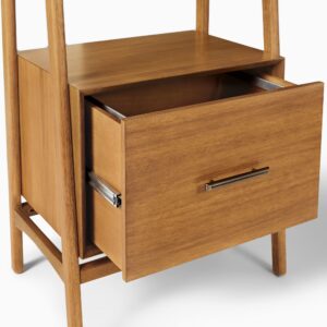 Brown Minimalist Teak Bookshelf Elegant Bookshelf