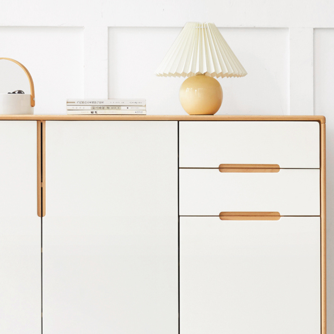 nania-baai 5 Minimalist Teak Shoe Cabinet Shoe Rack With 3 Cheap Drawers