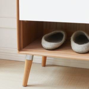 Minimalist Teak Shoe Cabinet Shoe Rack With 3 Cheap Drawers