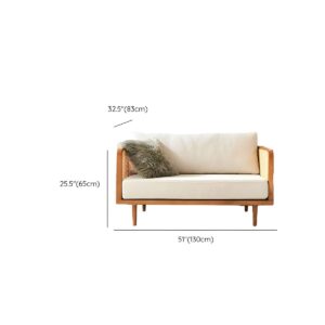 Teak MInimalist Guest Sofa Set 3 Seater Sofa 2 Seater Sofa Single Table