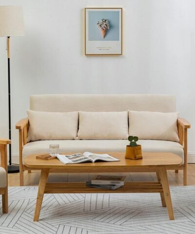 Scandinavian Style Teak Minimalist Guest Chair Set