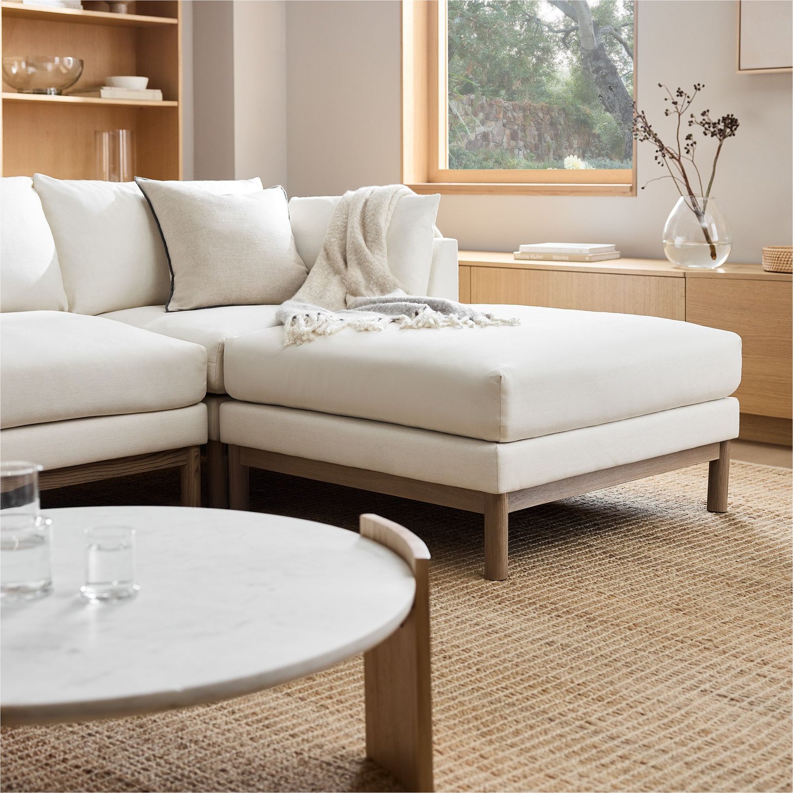 nania livung sofa 2 Minimalist Guest Sofa Set With Minimalist Teak Guest Table