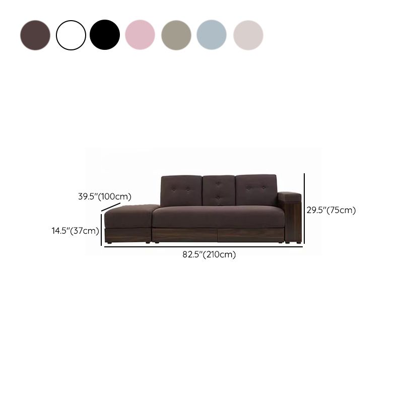 Modern Minimalist Sofa 3 Seater Guest Sofa with Ottoman