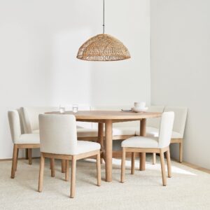 Minimalist Dining Table Set With Sudur Sofa And 3 Chairs