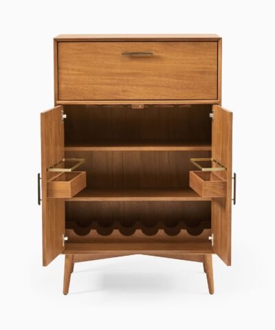 Bar Cabinet Teak Minimalist Bar Cabinet With Drawers And 2 Doors