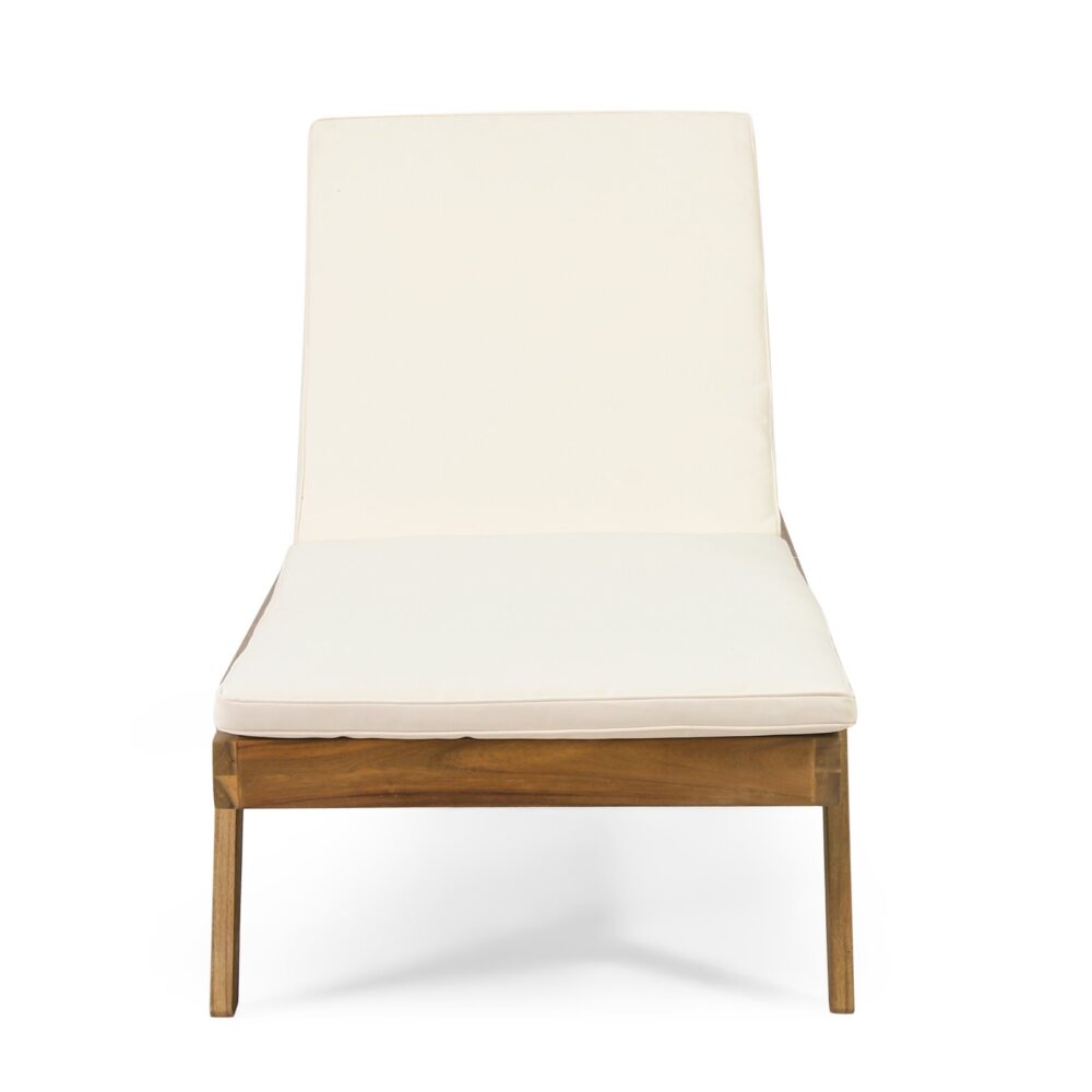 Minimalist Outdoor Teak Lounge Chair With Cushion