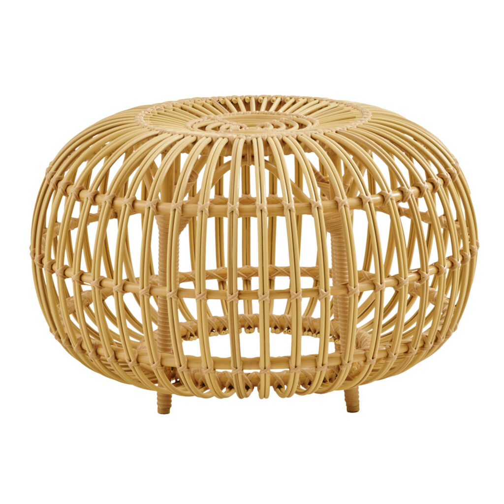 Minimalist Full Rattan Ottoman Table Saudi Arabia