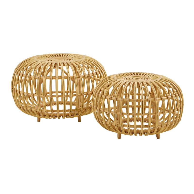 Minimalist Full Rattan Ottoman Table Saudi Arabia