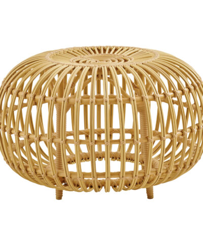 Minimalist Full Rattan Ottoman Table Saudi Arabia