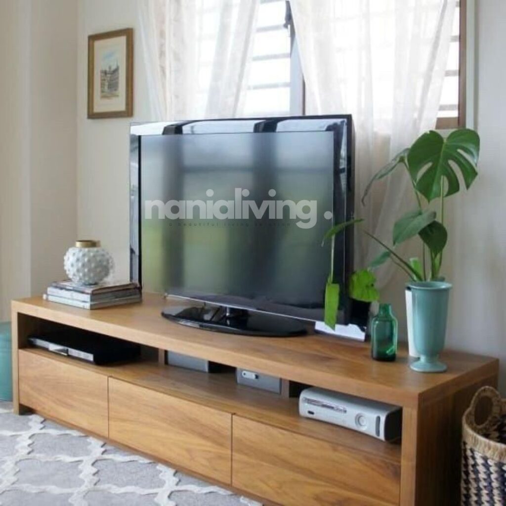 Teak Minimalist Tv Table 200cm