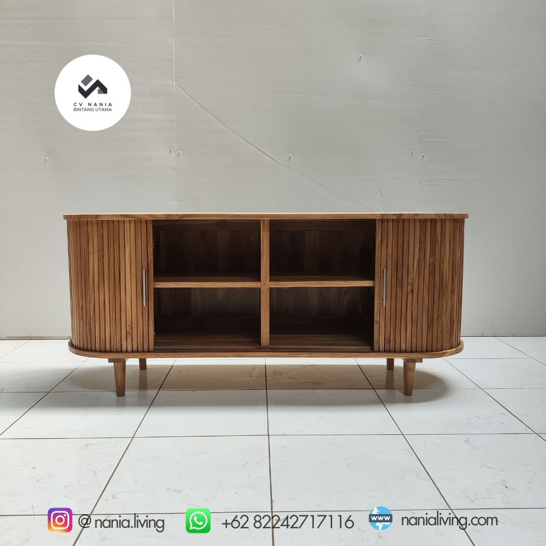 nania living bufet natural 5 meja tv minimalis