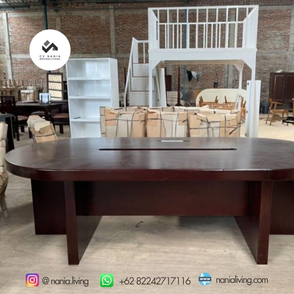 Teak Wood Meeting Table With Plywood Combination