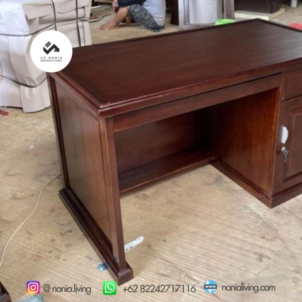 Teak Minimalist Government Desk