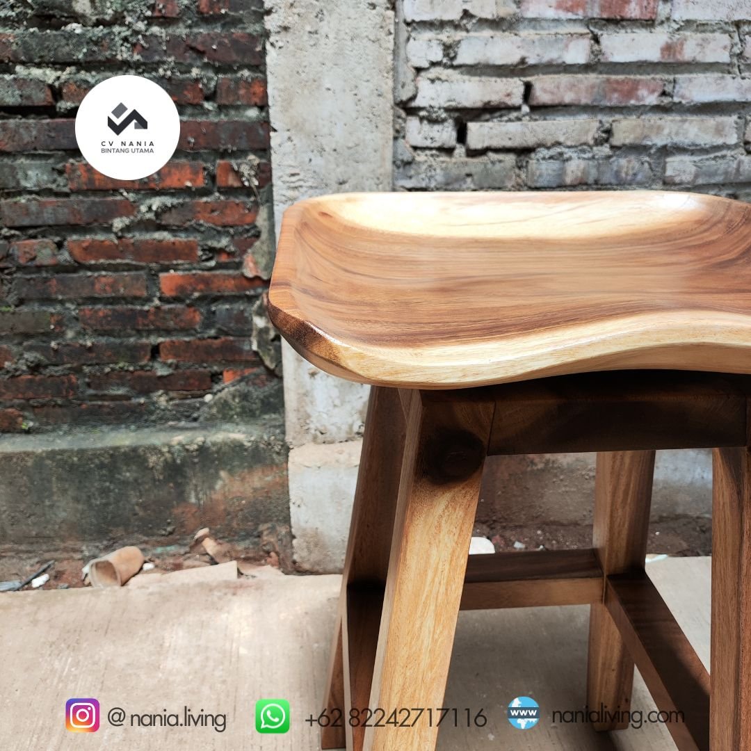 Cafe Bar Stools Swivel Trembesi 3 nania living