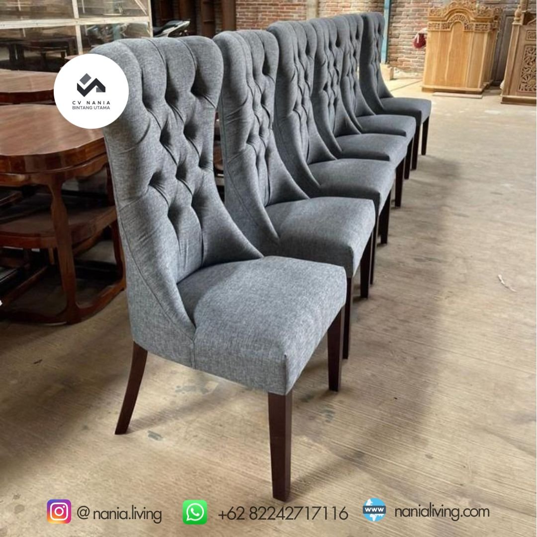 Set Marble Dining Table Teak Wood 180x100cm 2 cv nania binatng utama