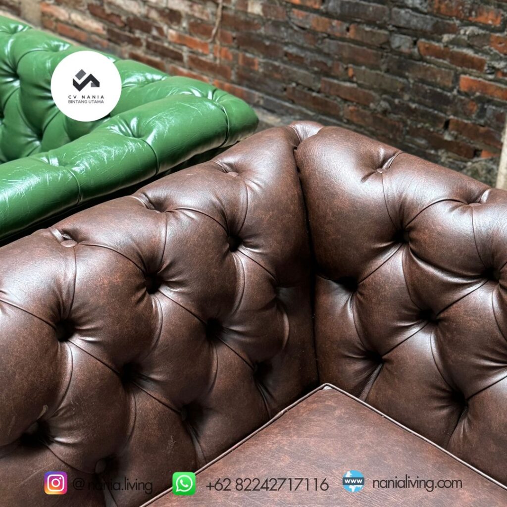 Sofa Chesterfield Cafe Sofa Green Brown