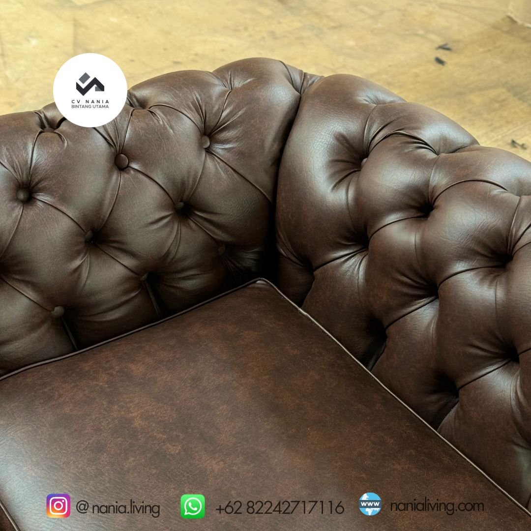 Sofa Chesterfield Letter L Brown 7 Sofa Chesterfield Letter L Brown