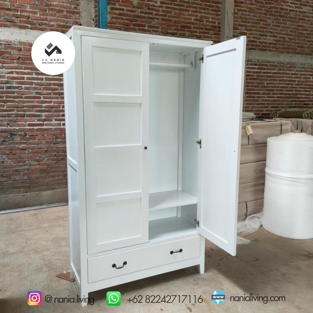 nania living lemari putih 3 cv nania bintang utama