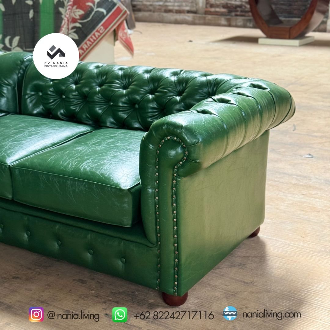nania living sofa chesterfield L hijau 4 nania living Sofa