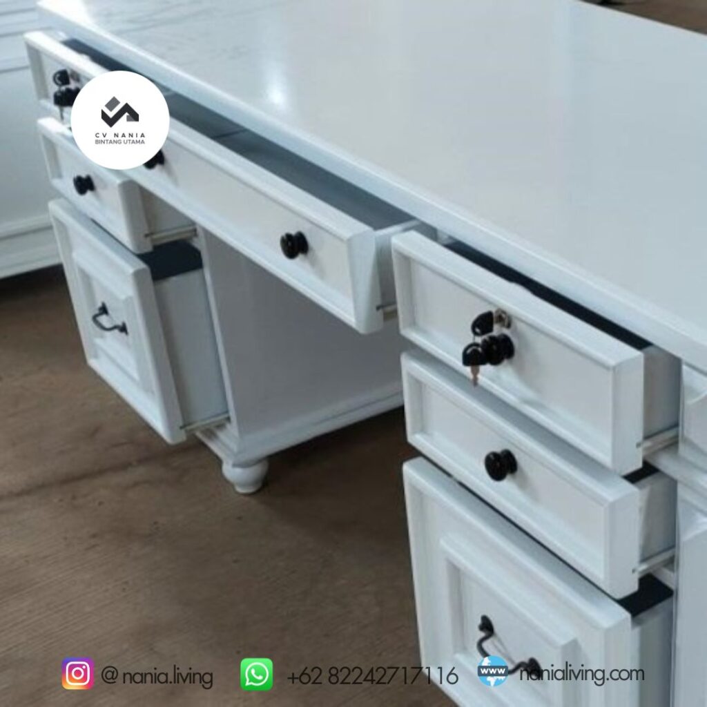 Work Desk Luxury White Duco Minimalist