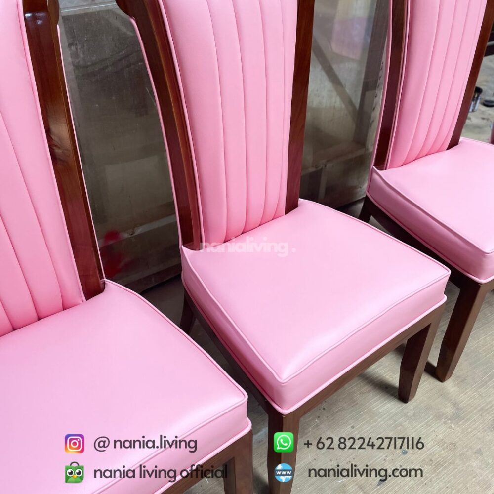 Cross Dining Chairs Pink Elegant