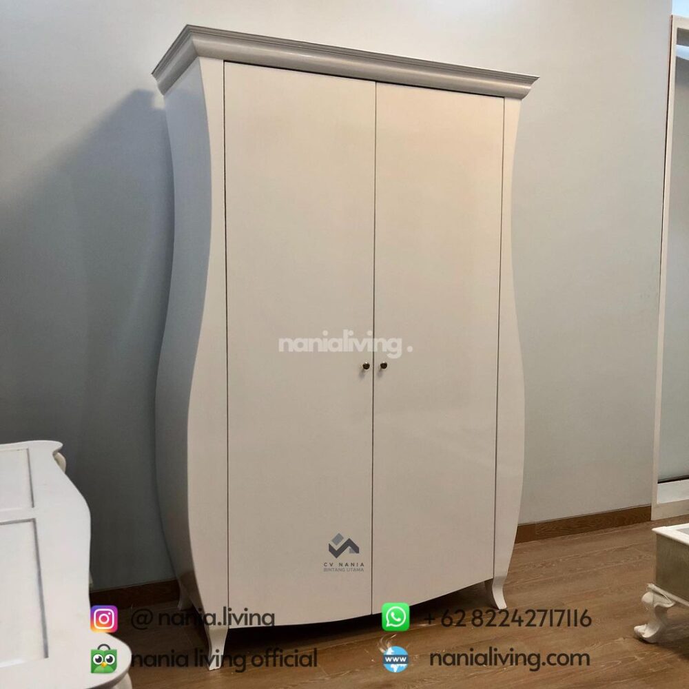 Elegant Wardrobe 2 Doors White