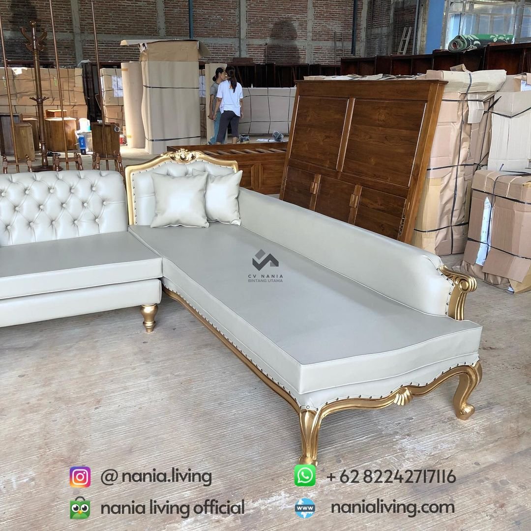 Guest Sofa Super L Shape White 4 side Guest Sofa Super L Shape nania living