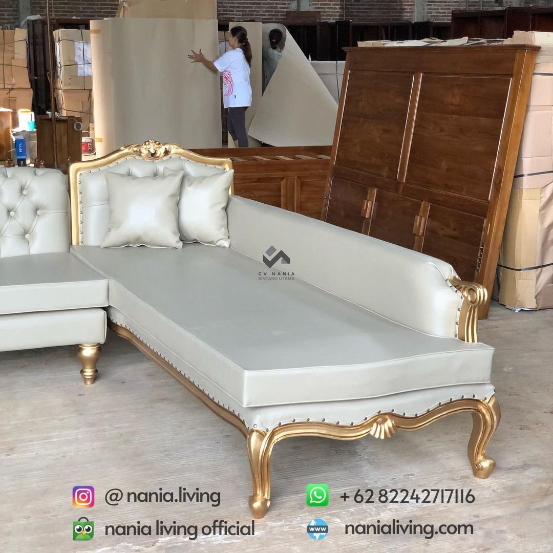 Guest Sofa Super L Shape White 5 nanialiving