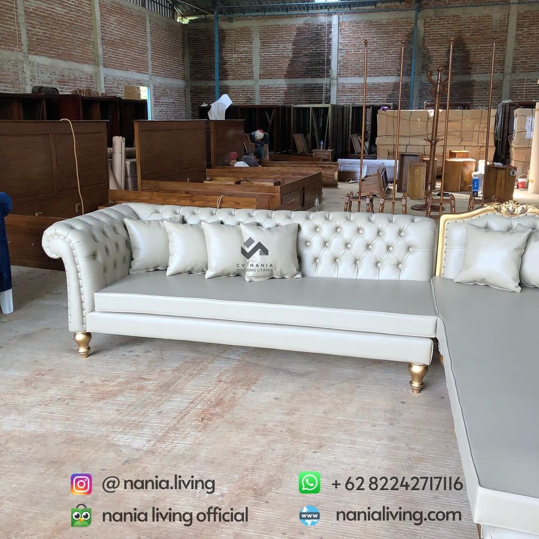 Guest Sofa Super L Shape White 6 side nania living Guest Sofa Super L Shape White